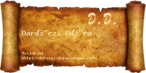 Daróczi Dóra névjegykártya